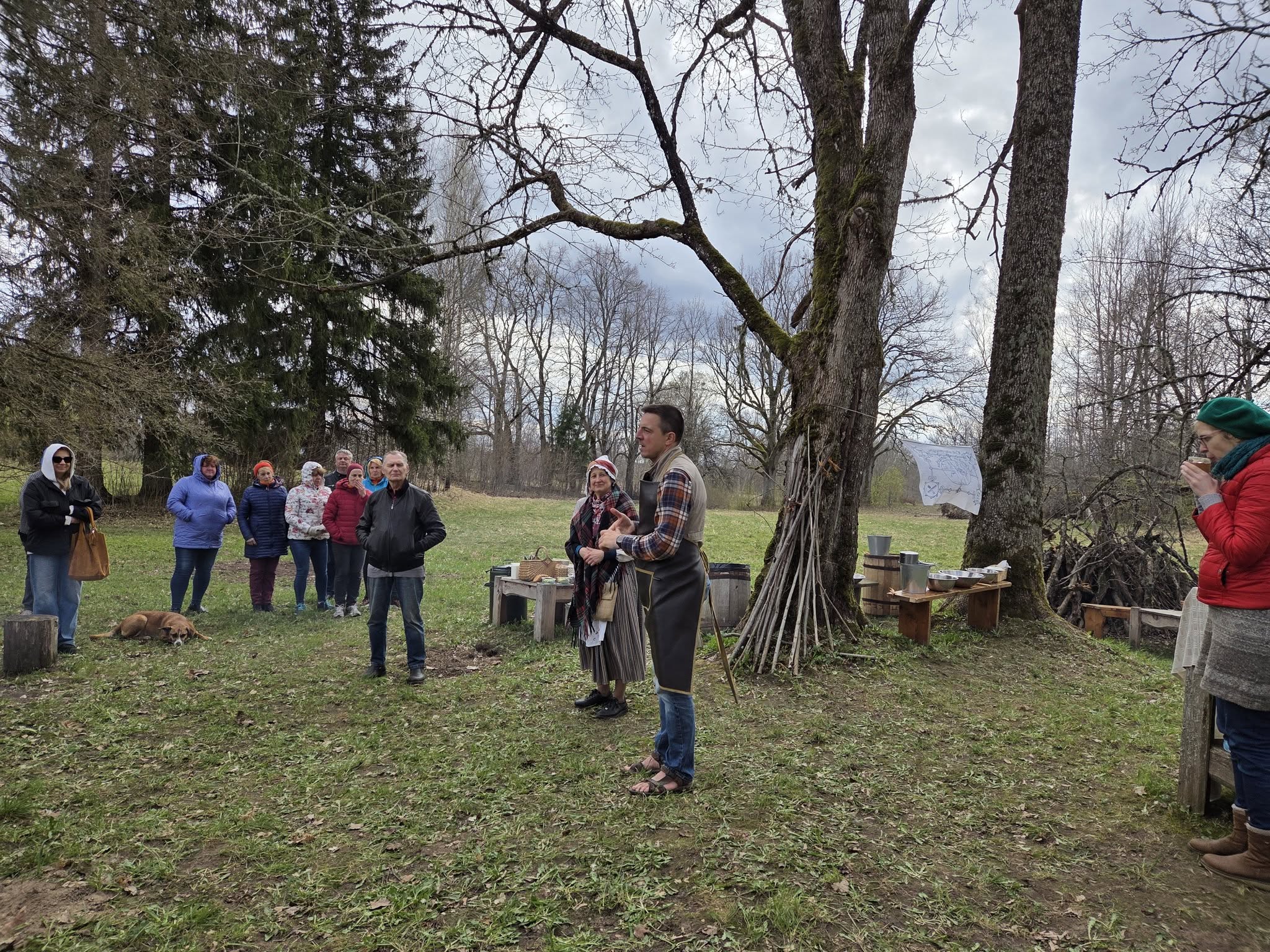 Pie Mores dižozola aizvadīta tradīcijām bagāta Ūsiņdienas talka