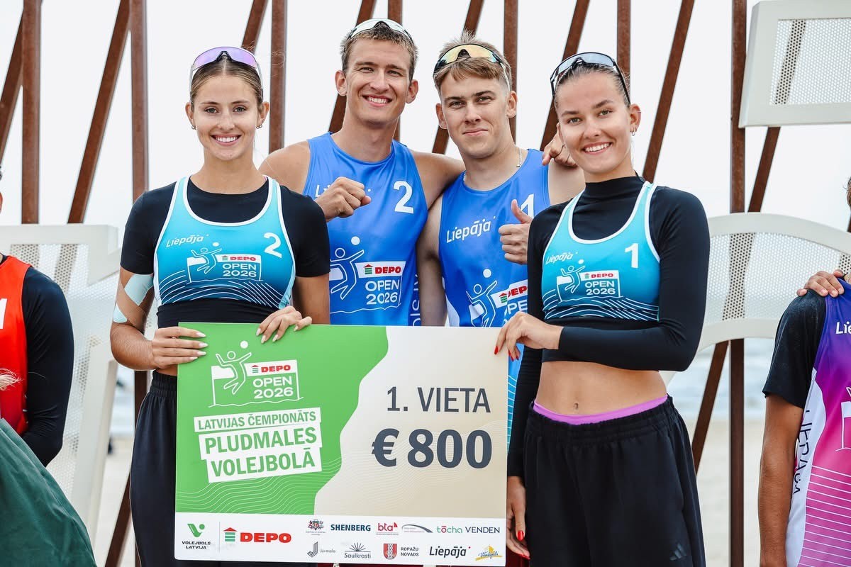 Novadnieki Matīss Šalkovskis un Kārlis Jaundžeikars triumfē “Depo Open” trešajā posmā