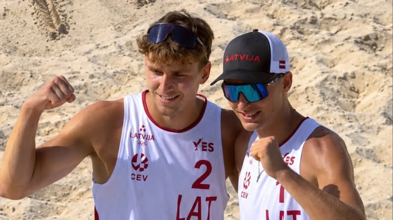 Siguldas novadnieks Gustavs Auziņš kopā ar Kristianu Fokerotu izcīna U‑22 Eiropas čempionu titulu