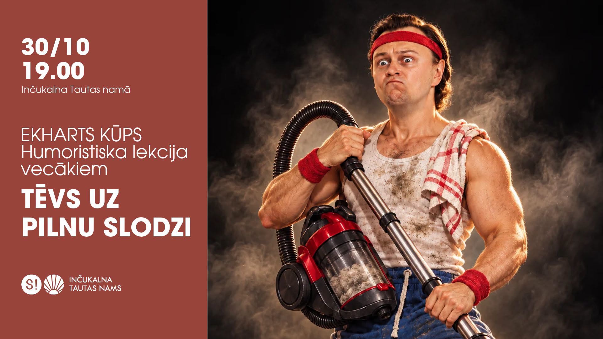 Ekharta Kūpa humoristiskā lekcija “Tēvs uz pilnu slodzi”