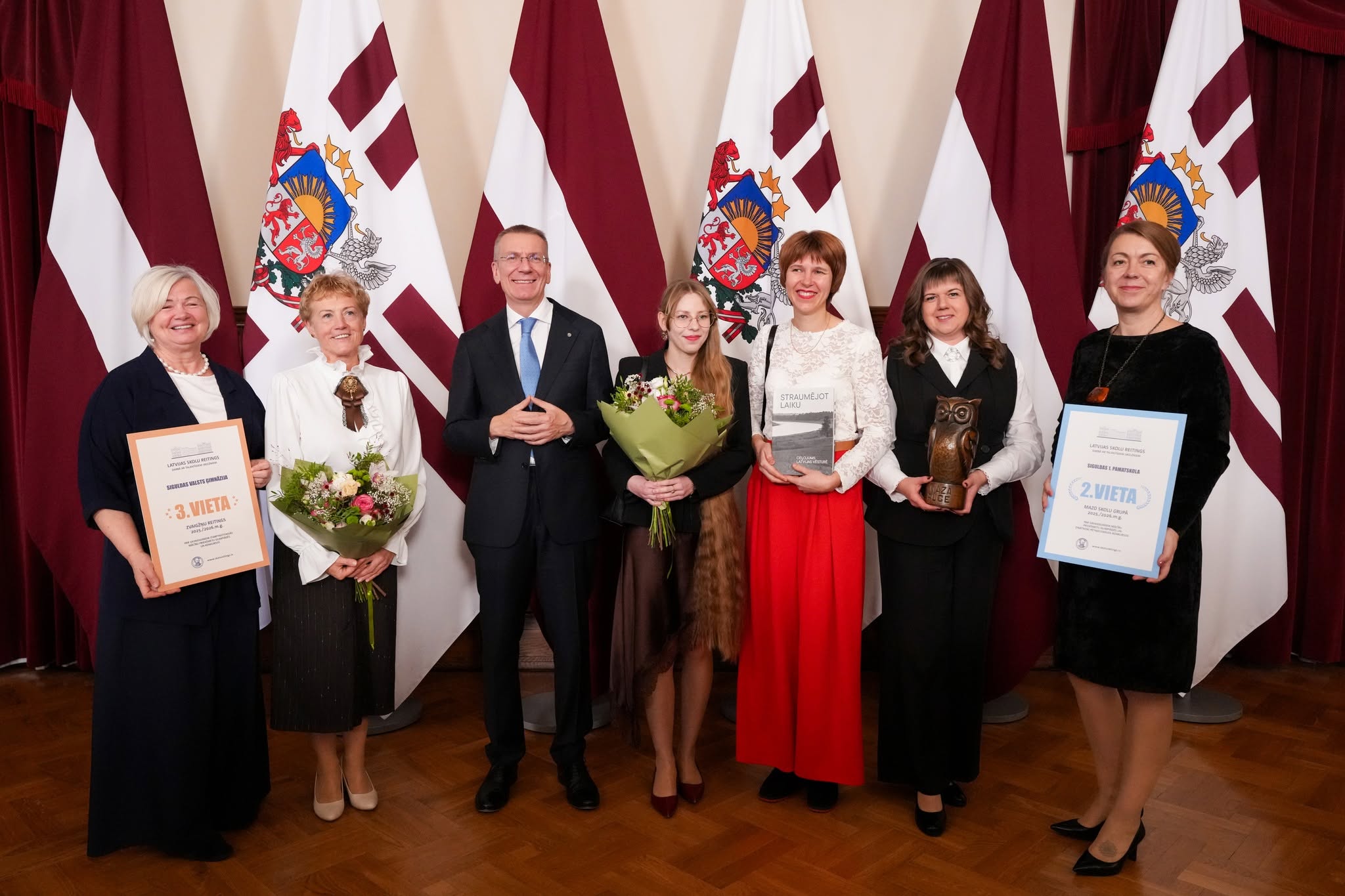 Siguldas novada skolas saņēmušas apbalvojumus