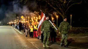 Lāčplēša dienas lāpu gājiens Mālpilī