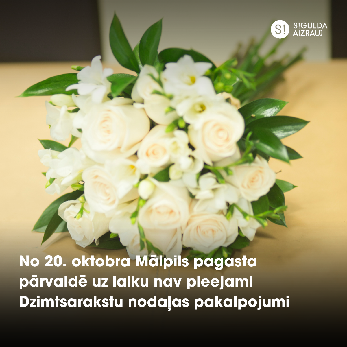 No 20. oktobra Mālpils pagasta pārvaldē uz laiku nav pieejami Dzimtsarakstu nodaļas pakalpojumi&nbsp;