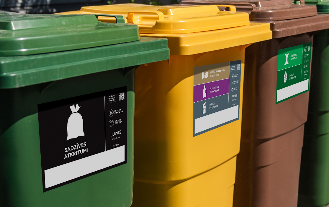 Siguldas pilsētas SIA “JUMIS” pakāpeniski ievieš jauno konteineru marķējumu