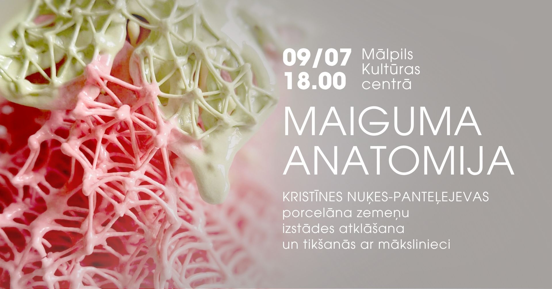 Mālpils Kultūras centrā atklās Kristīnes Nuķes-Panteļejevas porcelāna zemeņu izstādi