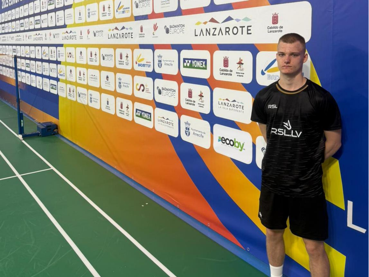 Siguldietis Renārs Kārkliņš pārstāvēja Latviju Eiropas U17 komandu un individuālajā čempionātā badmintonā