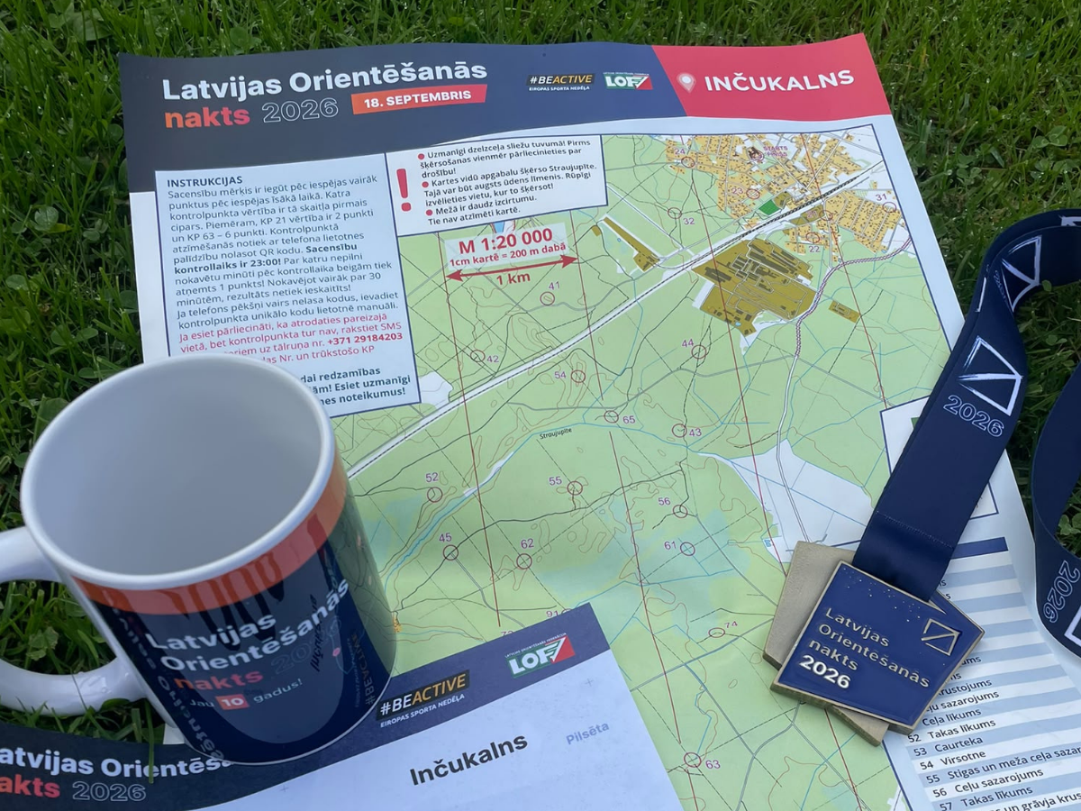 Inčukalns Latvijas Orientēšanās naktī pulcēja teju 200 dalībniekus