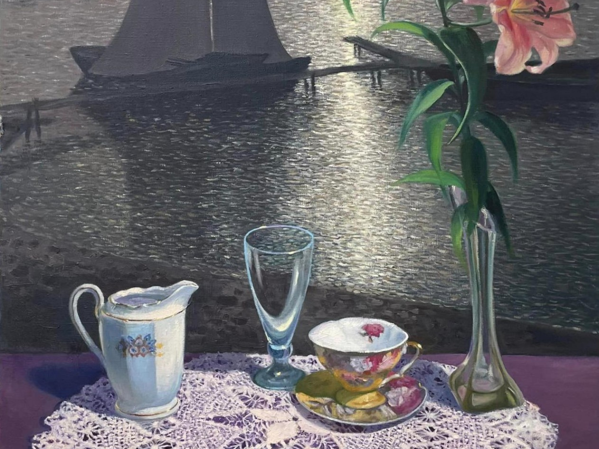 Siguldas novada bibliotēkā skatāma gleznu izstāde “Sapņu kokteilis”