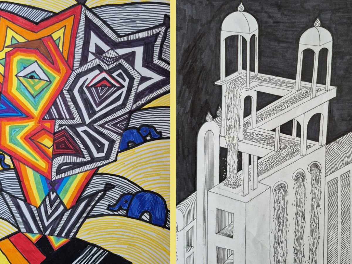 Krimuldas mūzikas un mākslas skolas audzēkņu izstāde “Paslēpes līnijās un krāsās”