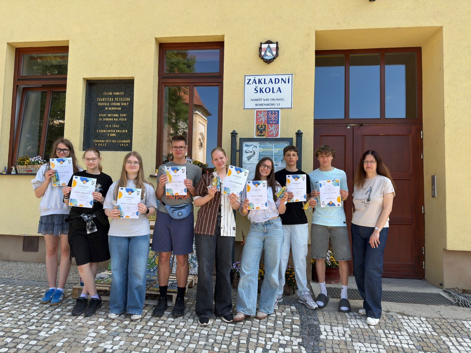 Siguldas pilsētas vidusskolas jaunieši Erasmus+ projektā iepazīst Čehijas izglītības vidi un kultūru