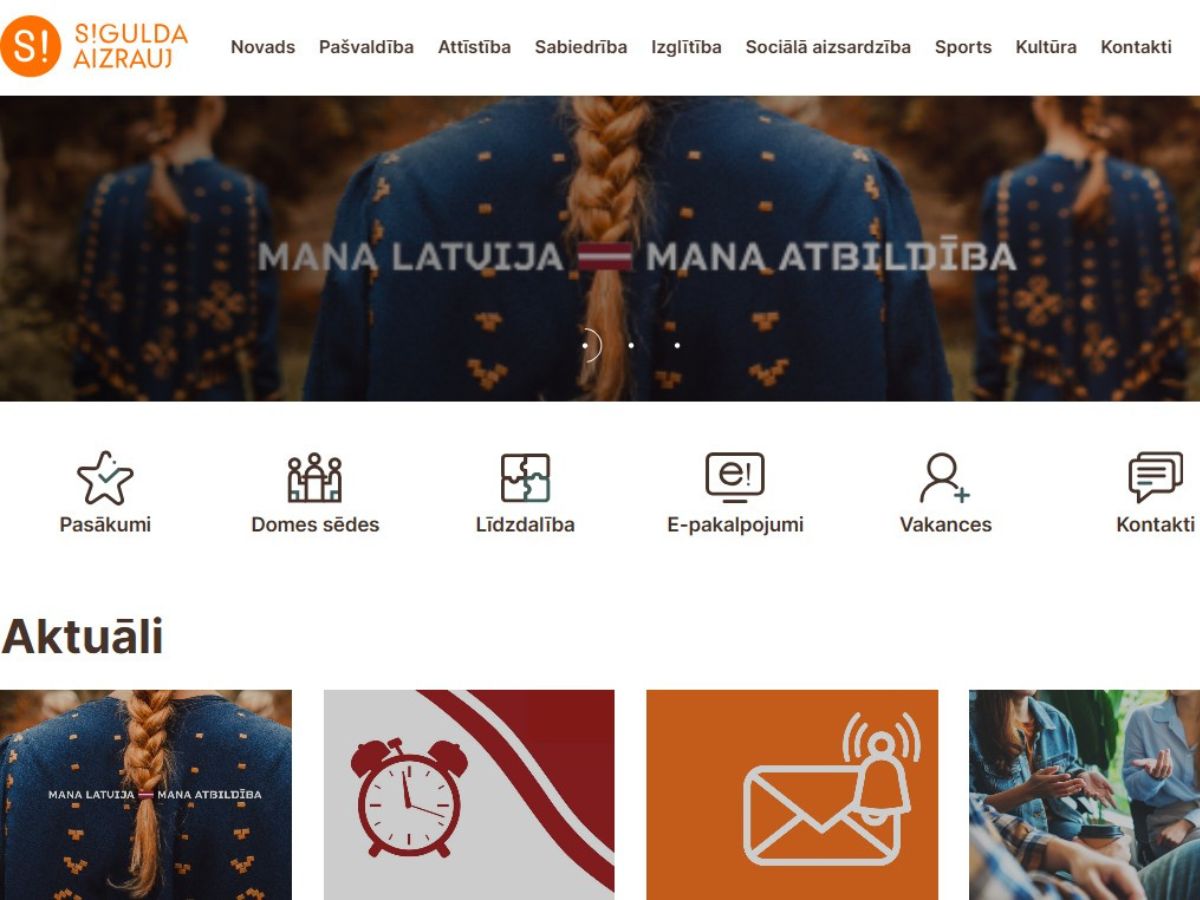 Siguldas novada pašvaldības digitālie pakalpojumi e‑pakalpojumu platformā e.sigulda.lv un iestāžu tīmekļvietnēs ir atjaunoti