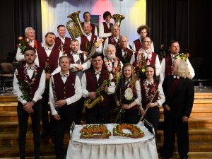 Siguldas pagasta pūtēju orķestra 50.jubilejas koncerts Siguldas pagasta Kultūra namā