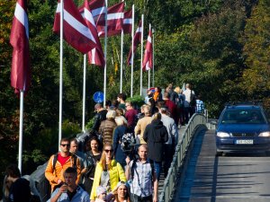 Pārbūvētā tilta pār Gauju atklāšana Siguldā