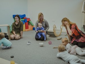 Mazskoliņa bērniem līdz divu gadu vecumam bērnu centrā „Kā mājās” Veselības un sporta nedēļā