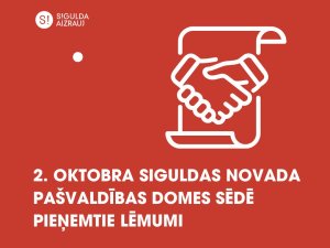 2. oktobra domes sēdē pieņemtie lēmumi